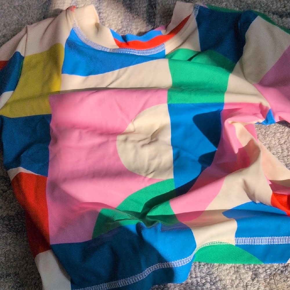 Hanna Andersson Multicolor Geometric Long Sleeve Tee